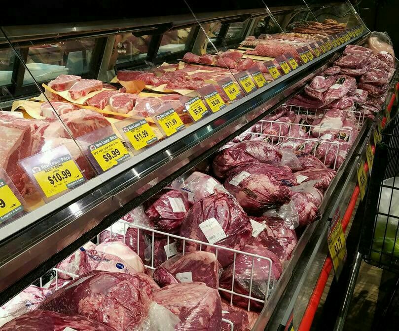 🔺متوسط قيمت گوشت تازه گوساله در امريكا هر كيلو تقريبا ١٢ دلار و حدقل دستمزد كارگر ماهى ١٦٠٠ دلار يع